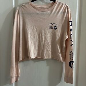 RVCA Beige Long Sleeve Tee